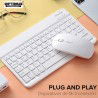 Kit Vidrio templado + Estuche Protector portalápiz + Teclado y Mouse Bluetooth para Tablet IPad Mini 6 2021 OPTIMUS TECHNOLOGY™ 