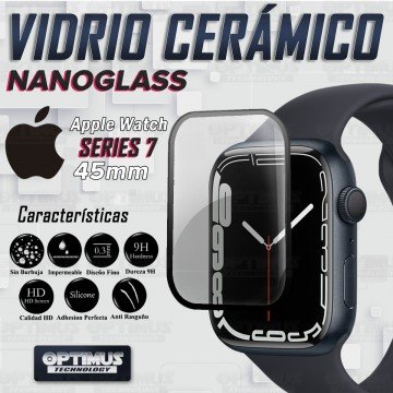 Vidrio Templado Protector Cerámico Para Reloj Smartwatch Apple Watch iWatch Series 7 45mm OPTIMUS TECHNOLOGY™ - 3