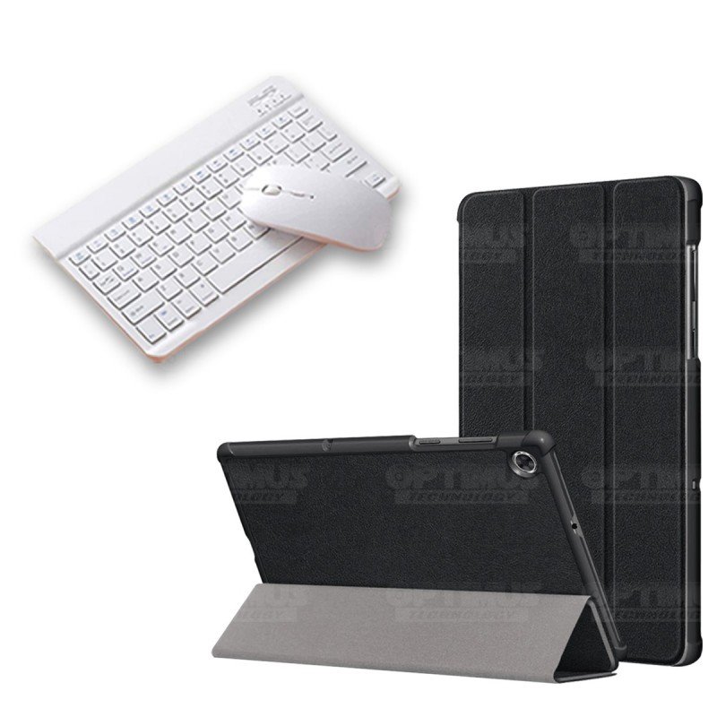 Kit Case Forro Protector + Teclado y Mouse Ratón Bluetooth para Tablet Lenovo M10 Plus Tb-x606f OPTIMUS TECHNOLOGY™ - 6