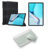 Kit Vidrio templado + Case Forro Protector + Teclado y Mouse Bluetooth para Tablet Huawei MatePad 11 2021 DBY-W09 - DBY-L09 OPTI