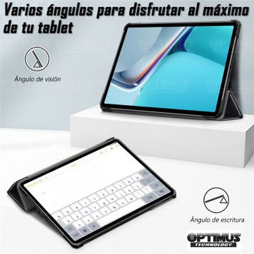 Kit Vidrio templado + Case Forro Protector + Teclado y Mouse Bluetooth para Tablet Huawei MatePad 11 2021 DBY-W09 - DBY-L09 OPTI