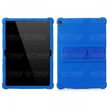 Kit Vidrio templado y Estuche Protector de goma antigolpes con soporte Tablet Lenovo Tab M10 Tb-x505f OPTIMUS TECHNOLOGY™ - 4