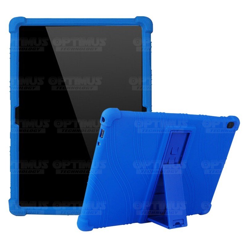 Kit Vidrio templado y Estuche Protector de goma antigolpes con soporte Tablet Lenovo Tab M10 Tb-x505f OPTIMUS TECHNOLOGY™ - 5