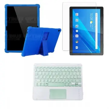 Kit Vidrio templado + Estuche Protector Goma + Teclado con Mouse Touchpad Bluetooth Tablet Lenovo Tab M10 Tb-x505f OPTIMUS TECHN