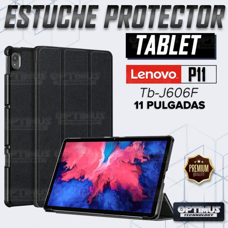 Kit Case Forro Protector + Teclado y Mouse Ratón Bluetooth para Tablet Lenovo P11 2020 Tb-J606F OPTIMUS TECHNOLOGY™ - 13