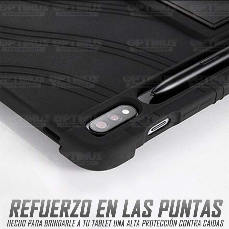 Kit Case Estuche Protector Antigolpes + Teclado Mouse Touchpad Bluetooth para Tablet Samsung Galaxy Tab S7 Plus 12.4 Pulgadas OP