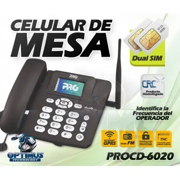 Teléfono Celular De Mesa Pro Electronics PROCD-6020 Doble SimCard PROELECTRONIC COLOMBIA - 2