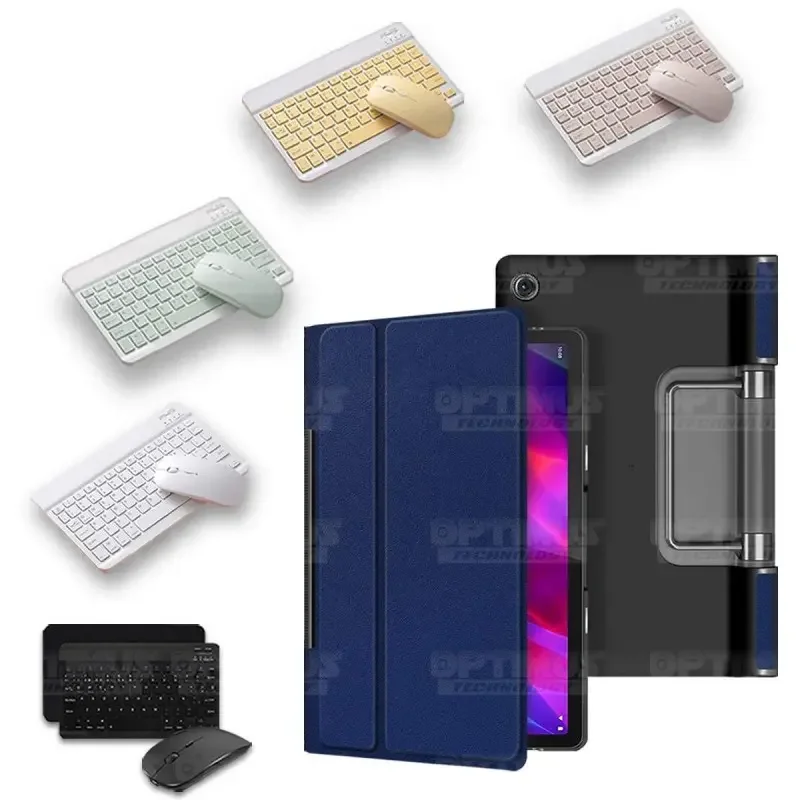 Kit Case Forro Protector + Teclado y Mouse Ratón Bluetooth para Tablet Lenovo Yoga Tab 11 2021 YT-J706F OPTIMUS TECHNOLOGY™ - 16