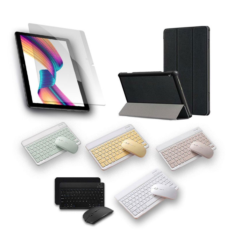 Kit Vidrio templado + Case Forro Protector + Teclado y Mouse Ratón Bluetooth para Tablet Huawei T3-10 OPTIMUS TECHNOLOGY™ - 22