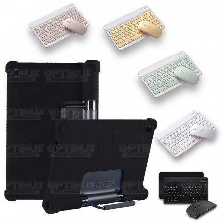 Kit Case Forro Protector Antigolpes + Teclado y Mouse Bluetooth Tablet Lenovo Yoga Tab 11 2021 YT-J706F